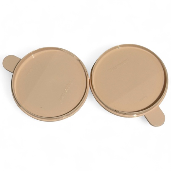 Vintage Tupperware Sugar Creamer Set 2310 2309 White Pink Lids 1980s USA Kitchen - Picture 5 of 6